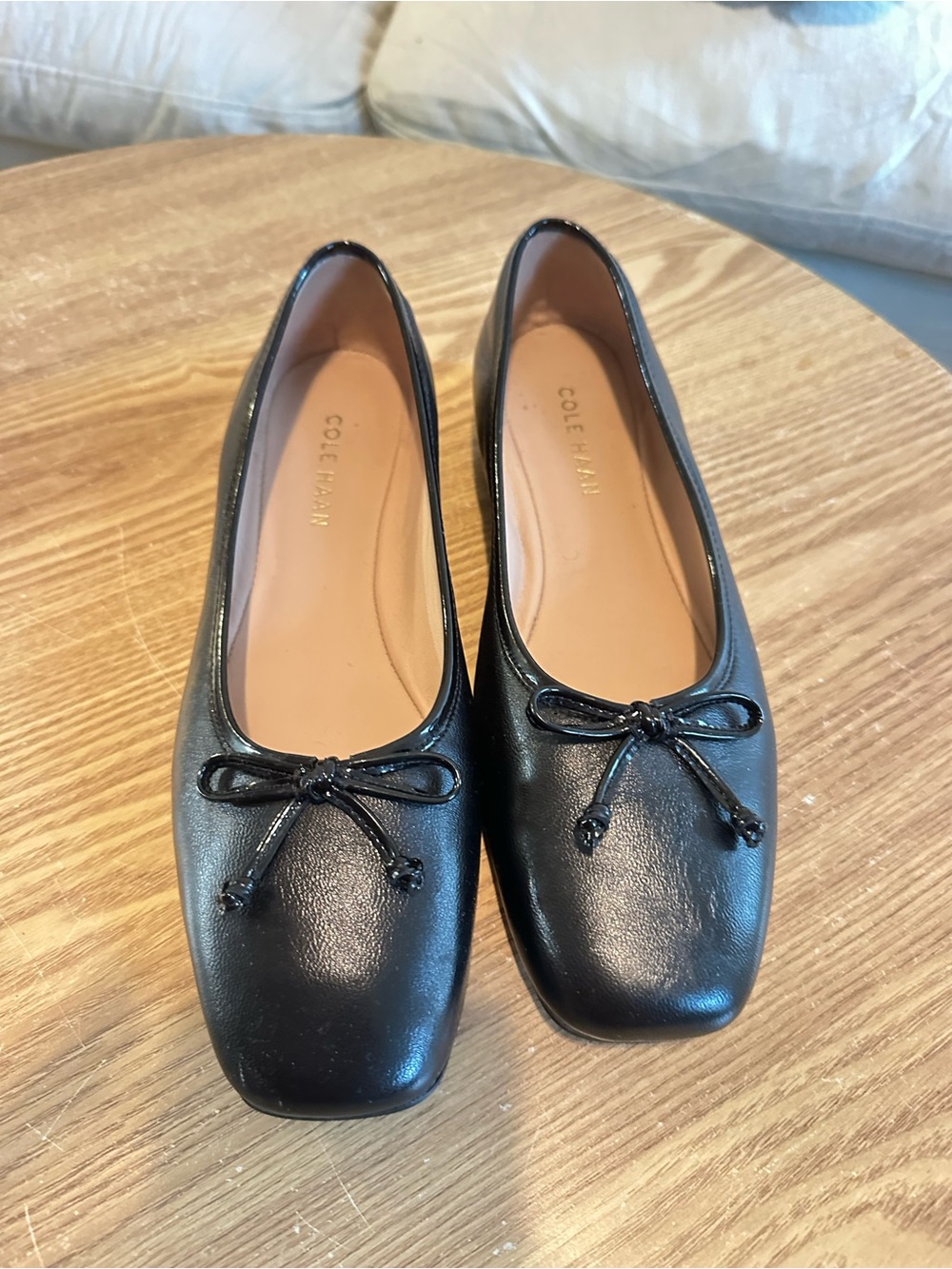 Cole Haan Black Leather Ballet Flats